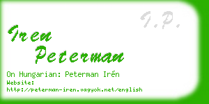 iren peterman business card