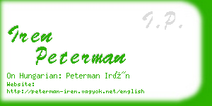 iren peterman business card